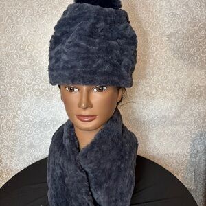 Sprigs Faux Fur Beanie & Scarf Set